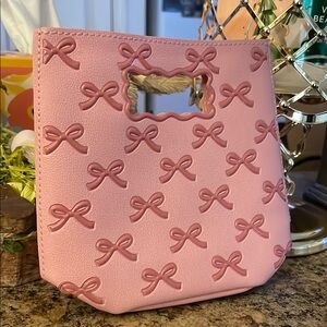 🎀 pink bow bag bath and body works